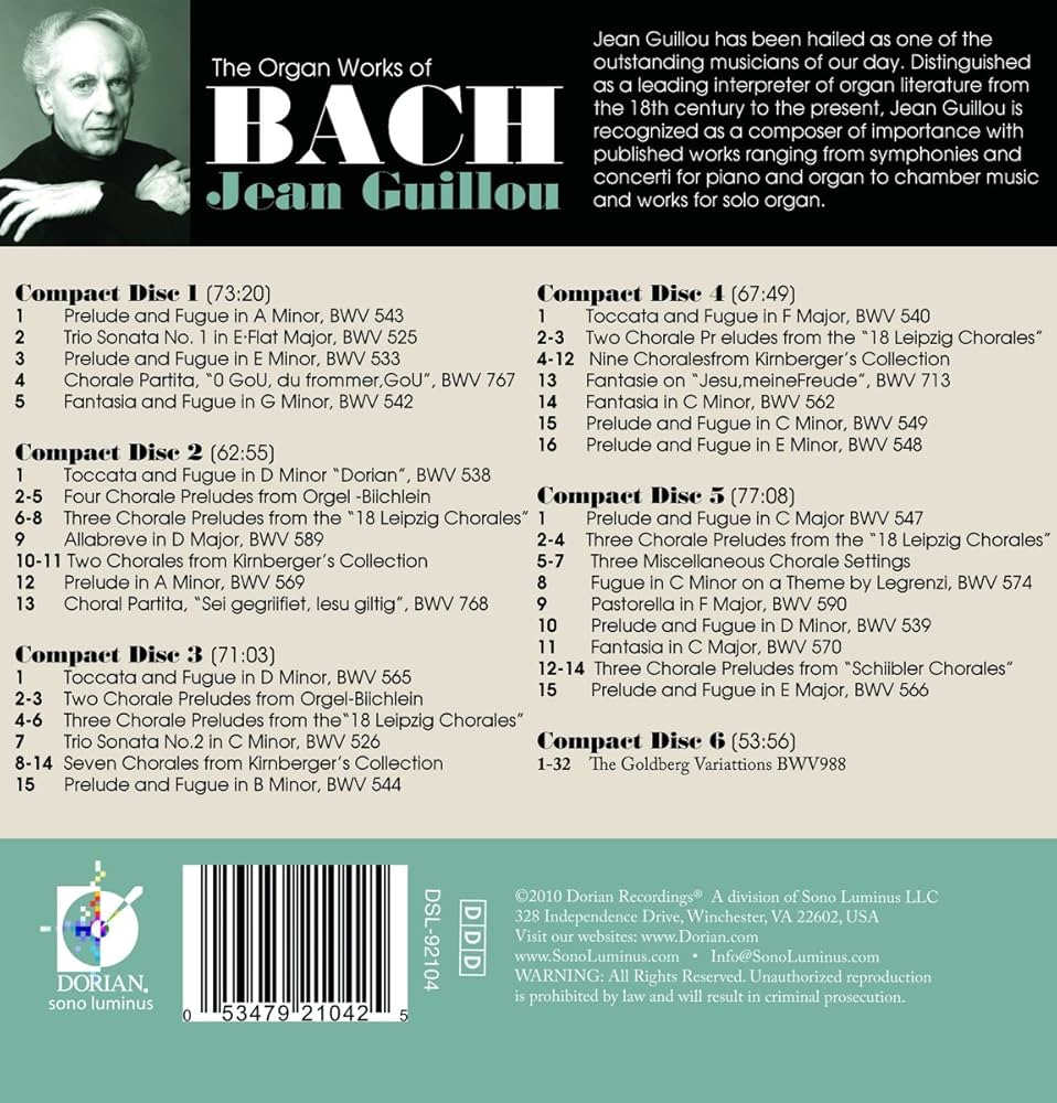 Amazon.co.jp: THE ORGAN WORKS OF BACH: ミュージック